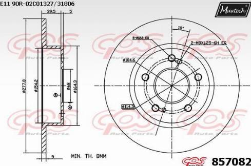 Maxtech 857082.0000 - Kočioni disk www.molydon.hr