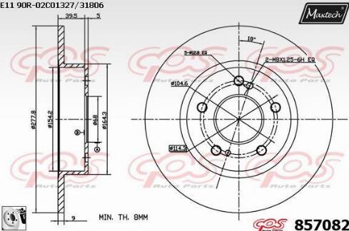 Maxtech 857082.0080 - Kočioni disk www.molydon.hr