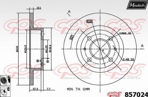 Maxtech 857024.6060 - Kočioni disk www.molydon.hr