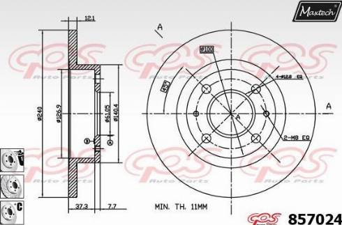 Maxtech 857024.6980 - Kočioni disk www.molydon.hr