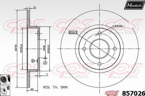 Maxtech 857026.6060 - Kočioni disk www.molydon.hr