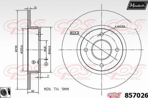 Maxtech 857026.0060 - Kočioni disk www.molydon.hr