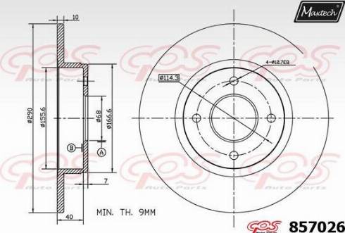 Maxtech 857026.0000 - Kočioni disk www.molydon.hr