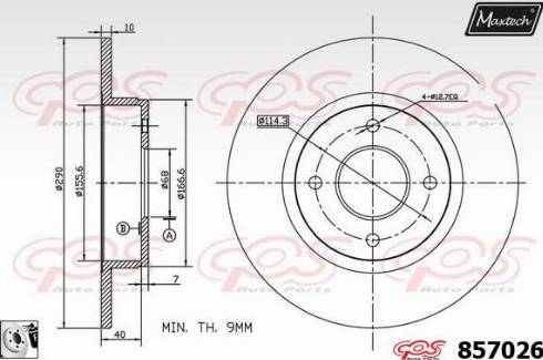 Maxtech 857026.0080 - Kočioni disk www.molydon.hr