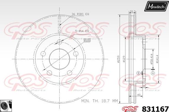 Maxtech 857020 - Kočioni disk www.molydon.hr