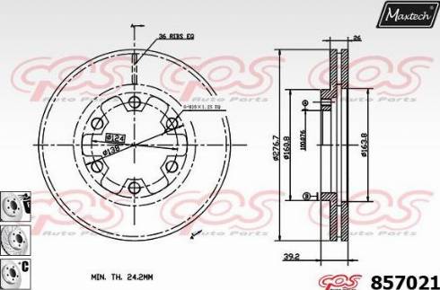 Maxtech 857021.6880 - Kočioni disk www.molydon.hr