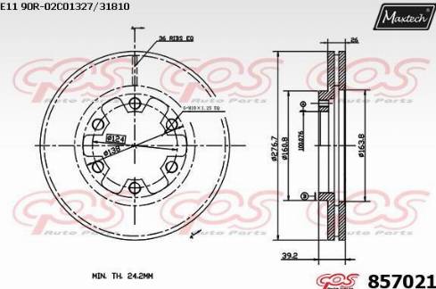 Maxtech 857021.0000 - Kočioni disk www.molydon.hr