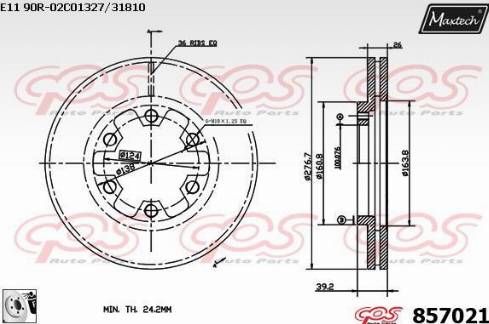 Maxtech 857021.0080 - Kočioni disk www.molydon.hr