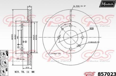 Maxtech 857023.6980 - Kočioni disk www.molydon.hr