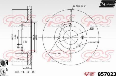 Maxtech 857023.6060 - Kočioni disk www.molydon.hr