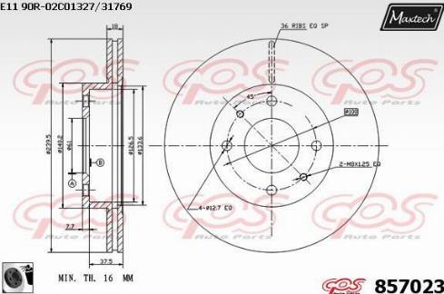 Maxtech 857023.0060 - Kočioni disk www.molydon.hr