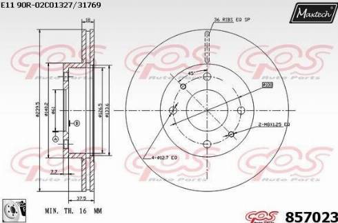 Maxtech 857023.0080 - Kočioni disk www.molydon.hr