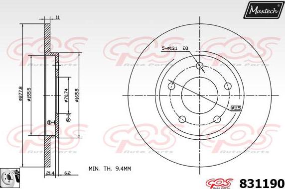 Maxtech 857023 - Kočioni disk www.molydon.hr