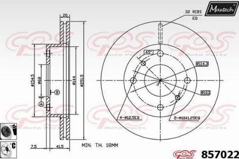 Maxtech 857022.6060 - Kočioni disk www.molydon.hr