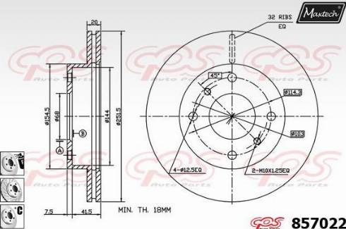 Maxtech 857022.6980 - Kočioni disk www.molydon.hr