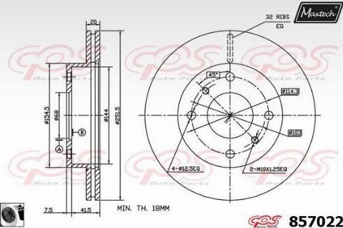 Maxtech 857022.0060 - Kočioni disk www.molydon.hr