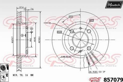 Maxtech 857079.6060 - Kočioni disk www.molydon.hr