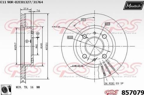 Maxtech 857079.0060 - Kočioni disk www.molydon.hr