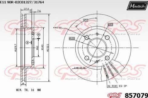 Maxtech 857079.0000 - Kočioni disk www.molydon.hr