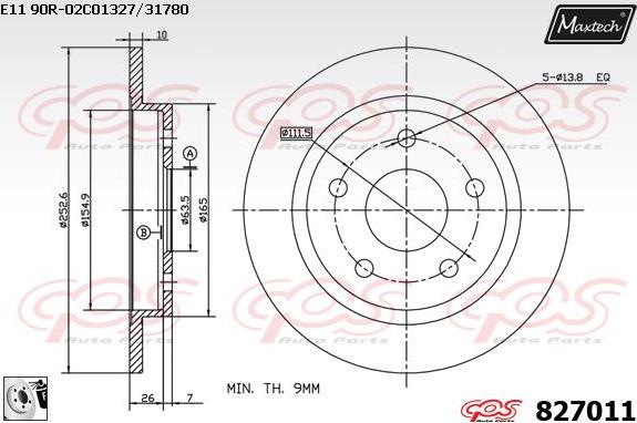 Maxtech 857079 - Kočioni disk www.molydon.hr