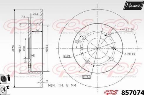 Maxtech 857074.6060 - Kočioni disk www.molydon.hr