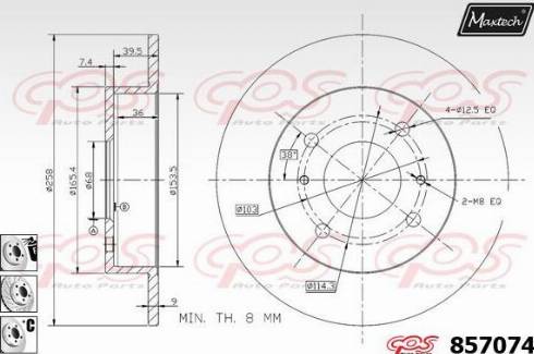 Maxtech 857074.6980 - Kočioni disk www.molydon.hr