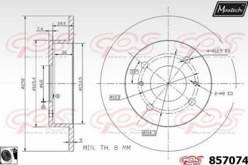 Maxtech 857074.0060 - Kočioni disk www.molydon.hr