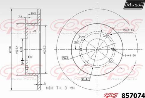 Maxtech 857074.0000 - Kočioni disk www.molydon.hr