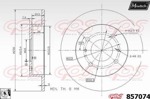 Maxtech 857074.0080 - Kočioni disk www.molydon.hr