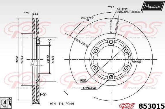 Maxtech 857074 - Kočioni disk www.molydon.hr