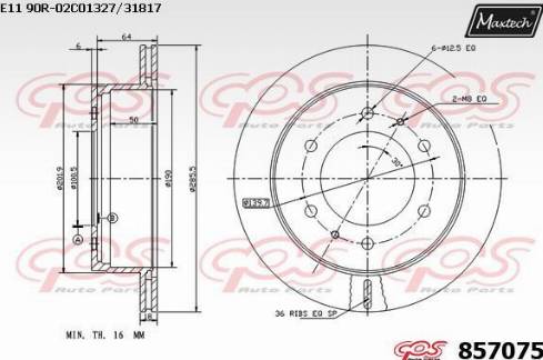 Maxtech 857075.0000 - Kočioni disk www.molydon.hr