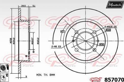 Maxtech 857070.6060 - Kočioni disk www.molydon.hr