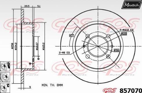 Maxtech 857070.6880 - Kočioni disk www.molydon.hr