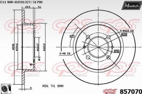 Maxtech 857070.0060 - Kočioni disk www.molydon.hr