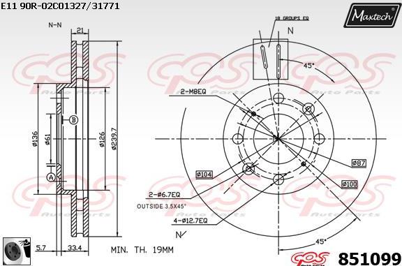 Maxtech 857070 - Kočioni disk www.molydon.hr