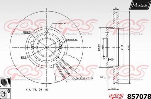 Maxtech 857078.6060 - Kočioni disk www.molydon.hr