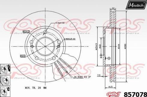 Maxtech 857078.6880 - Kočioni disk www.molydon.hr