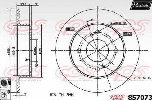 Maxtech 857073.6060 - Kočioni disk www.molydon.hr