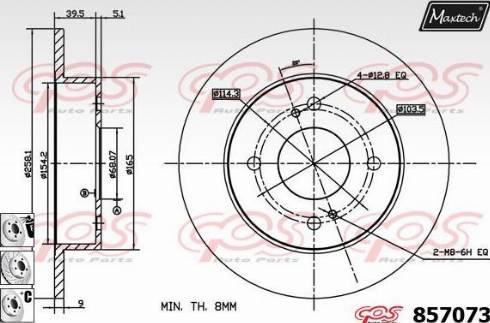 Maxtech 857073.6880 - Kočioni disk www.molydon.hr