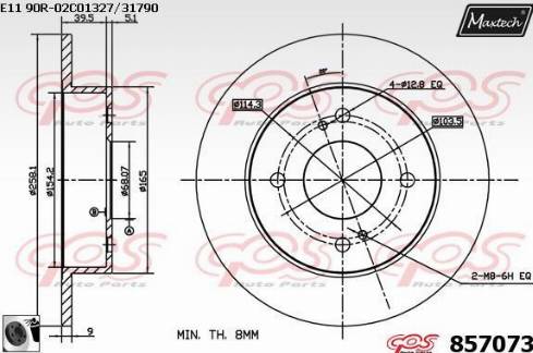 Maxtech 857073.0060 - Kočioni disk www.molydon.hr