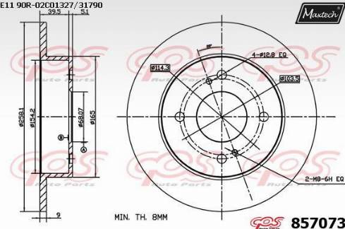 Maxtech 857073.0000 - Kočioni disk www.molydon.hr