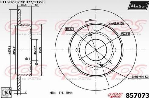 Maxtech 857073.0080 - Kočioni disk www.molydon.hr