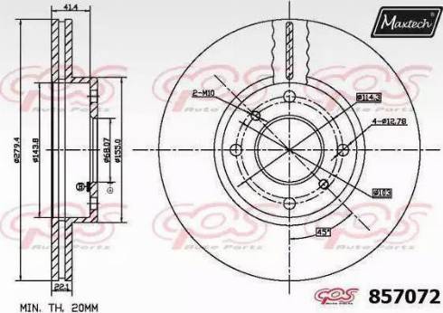 Maxtech 857072.6880 - Kočioni disk www.molydon.hr