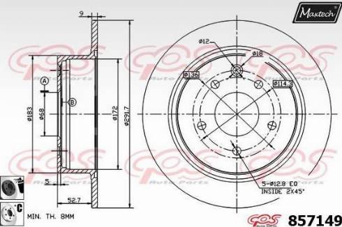 Maxtech 857149.6060 - Kočioni disk www.molydon.hr