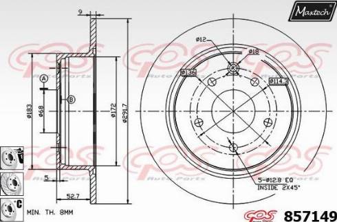 Maxtech 857149.6880 - Kočioni disk www.molydon.hr