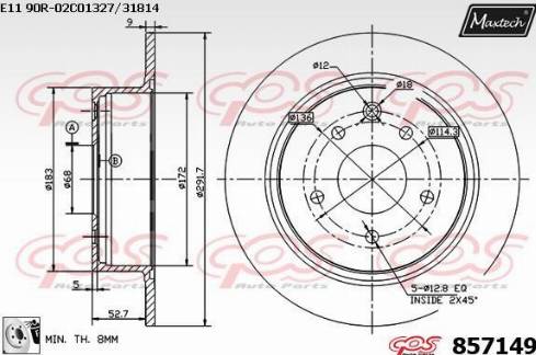 Maxtech 857149.0080 - Kočioni disk www.molydon.hr