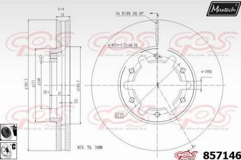 Maxtech 857146.6060 - Kočioni disk www.molydon.hr