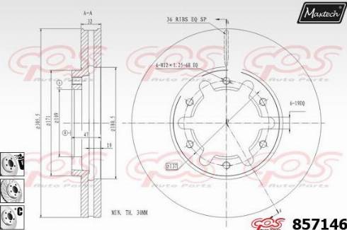 Maxtech 857146.6880 - Kočioni disk www.molydon.hr