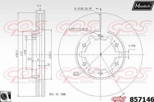 Maxtech 857146.0060 - Kočioni disk www.molydon.hr