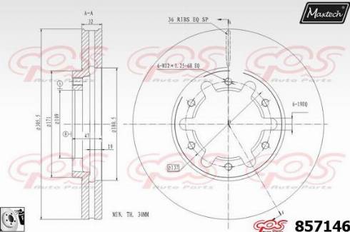 Maxtech 857146.0080 - Kočioni disk www.molydon.hr